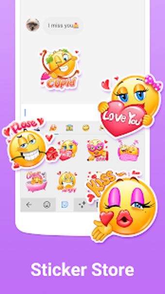 Imagen 1 para Facemoji Keyboard Lite fo…