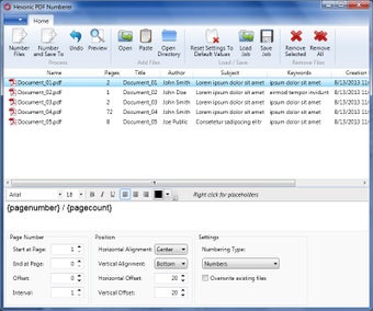 Image 0 for Hexonic PDF Numberer