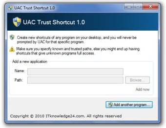 Image 0 for UAC Trust Shortcut (32-Bi…