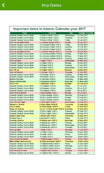 Image 0 for Islamic Calendar 2017 for…