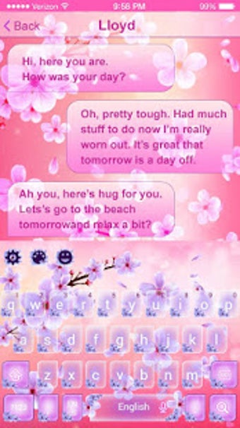 Image 2 for Beautiful SMS Keyboard Th…