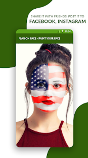 Imagen 1 para Flag Face App Free: Paint…