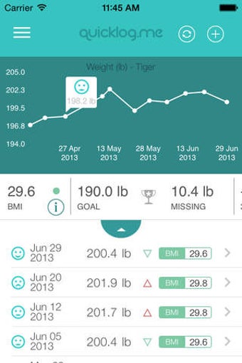 Image 0 for Weight Tracker QuickLog.m…