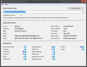 Image 0 for Backup Extractor for iPho…