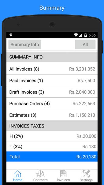 Image 1 for Moon Invoice