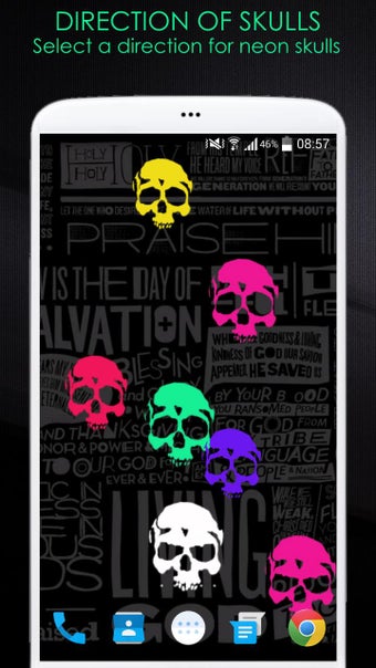 Image 0 for Neon Skulls Live Wallpape…