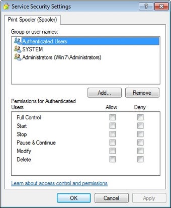 Image 3 for Service Security Editor
