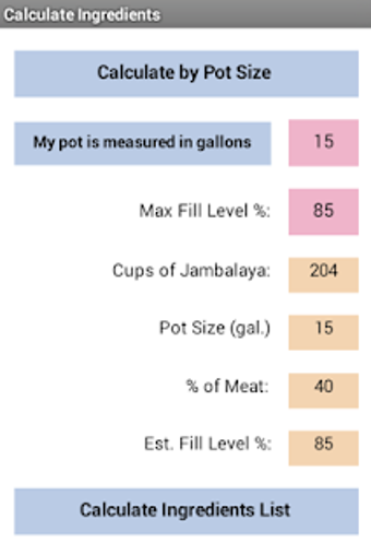 Image 0 for The Jambalaya Calculator