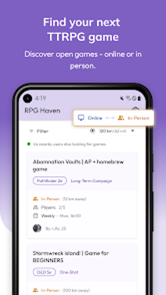 Imagen 0 para RPG Haven - Group Finder