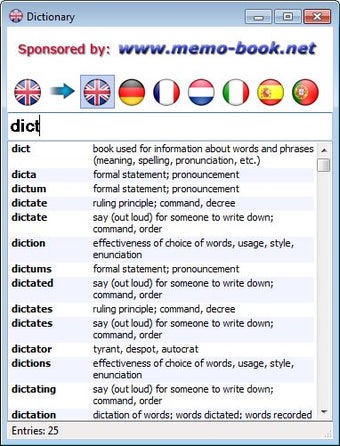 Image 0 for Memo-Book Dictionary