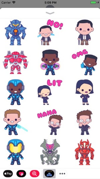 Pacific Rim Uprising Stickers UI shots 2