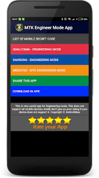 Image 2 for MTK Engineering Mode App …