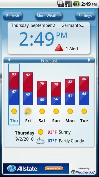 Imagen 2 para WeatherBug Widget