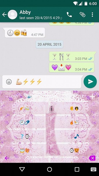 Image 2 for Lace Perfume Emoji Keyboa…
