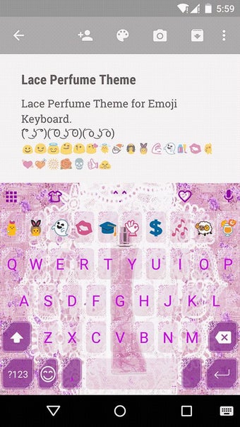 Image 0 for Lace Perfume Emoji Keyboa…