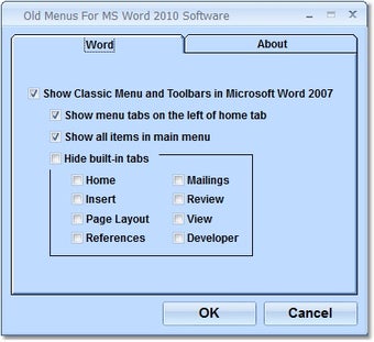 Imagen 0 para Old Menus For MS Word 201…