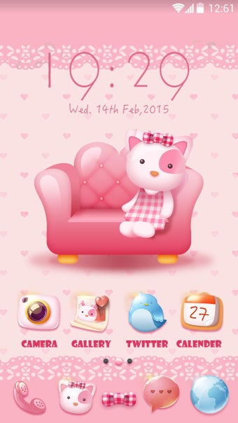 Imagen 1 para Pinky Kitty Go Launcher T…
