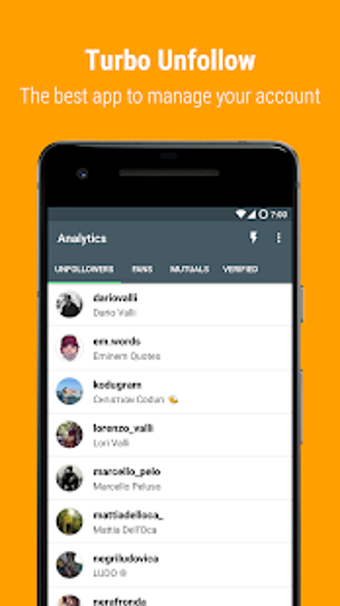 Imagen 0 para Turbo Unfollow (Analyzer …