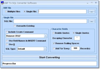 Image 0 for DBF To SQL Converter Soft…