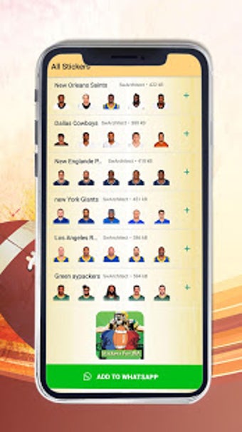 Imagen 1 para American Football Sticker…