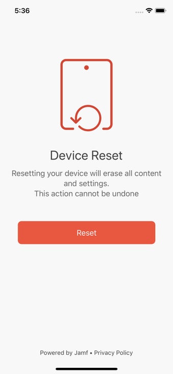 Image 1 for Jamf Reset