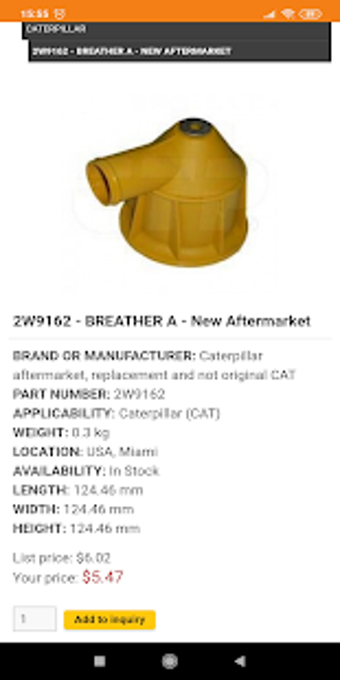Image 0 for Caterpillar Parts Online …