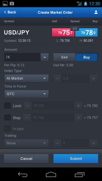 Imagen 1 para FXCM Trading Station Mobi…