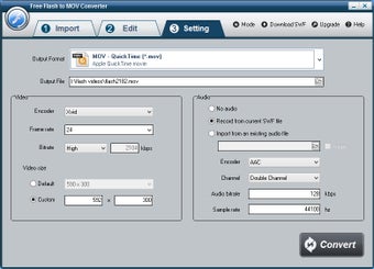 Image 0 for Free Flash to MOV Convert…