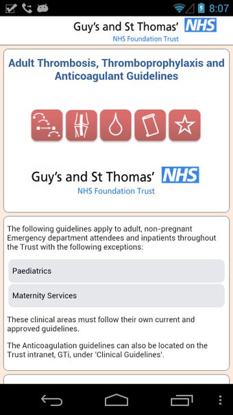 Image 1 for Thrombosis Guidelines