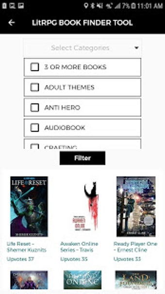 Image 1 for LitRPG Book Finder Tool