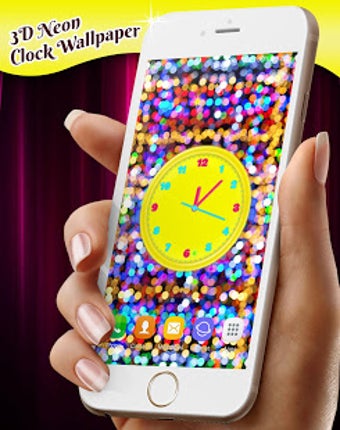 Imagen 1 para 3D Neon Clock Live Wallpa…