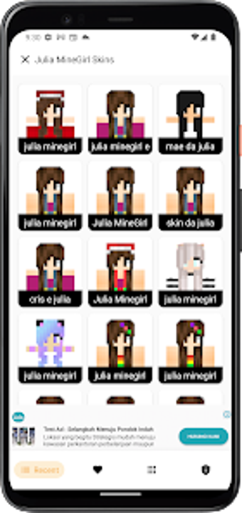 Imagen 0 para Julia MineGirl Skin for M…