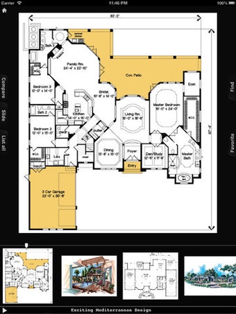 Image 1 for House Plans - Mediterrane…