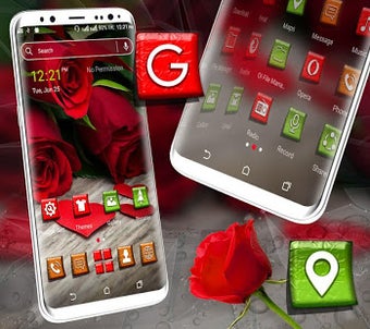Imagen 3 para Red Rose Launcher Theme