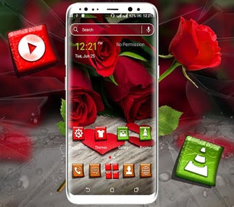 Imagen 1 para Red Rose Launcher Theme