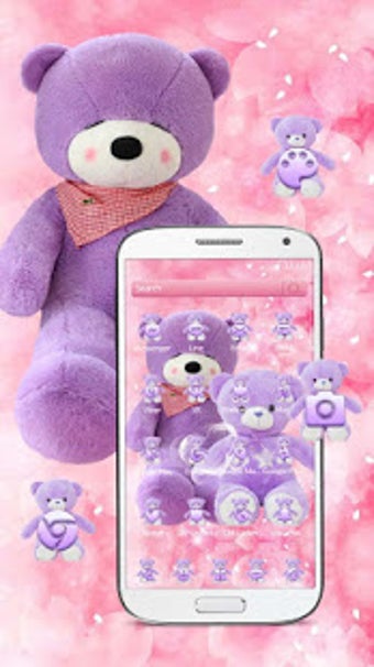 Image 0 for Lavender Teddy Bear Pink …