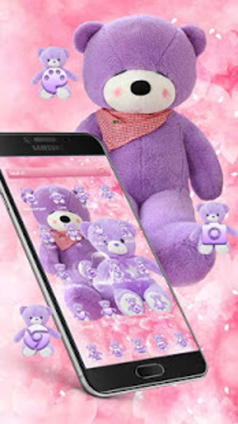 Image 3 for Lavender Teddy Bear Pink …