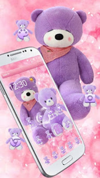 Image 1 for Lavender Teddy Bear Pink …
