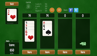 Imagen 1 para Catch 21 Blackjack Solita…