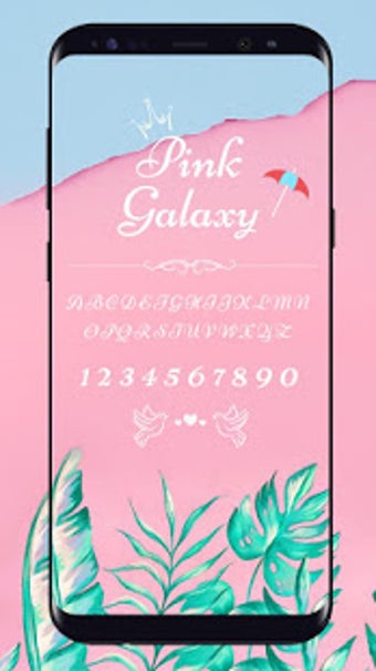 Imagen 1 para Pink Galaxy Font Samsung …