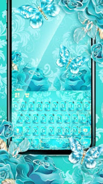 Image 2 for Blue Rose Butterfly Keybo…