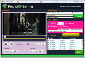 Image 0 for Free MKV Splitter