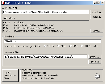 Image 0 for Hash-Hash Tool