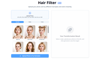 Image 0 for AI hairstyle