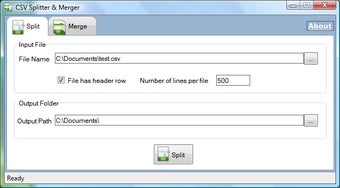 Image 0 for CSV Splitter & Merger