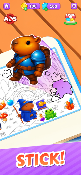 Image 0 for Capybara Puzzle: Sticker …
