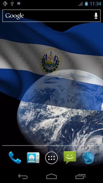 Imagen 3 para 3D El Salvador Flag LWP