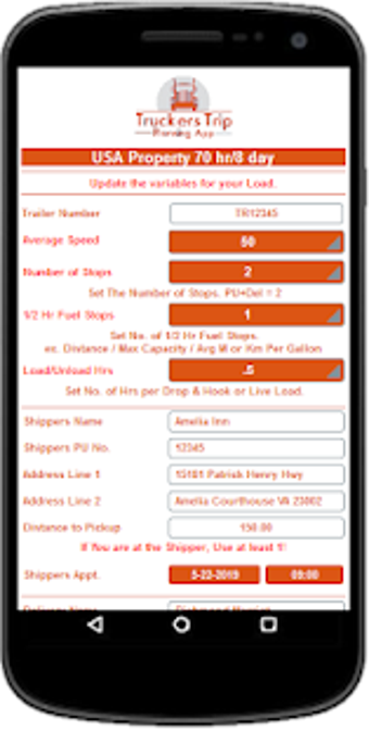 Imagen 1 para Hours Of Service - ETA Ca…