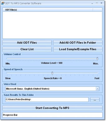 Image 0 for ODT To MP3 Converter Soft…