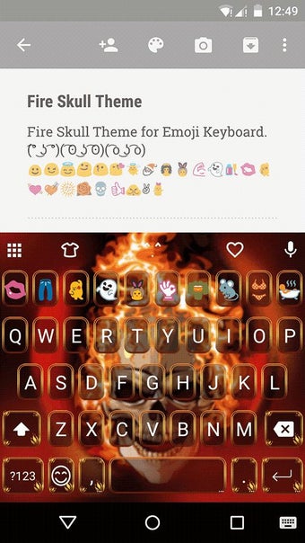 Image 1 for Fire Skull EmojiKeybaord …
